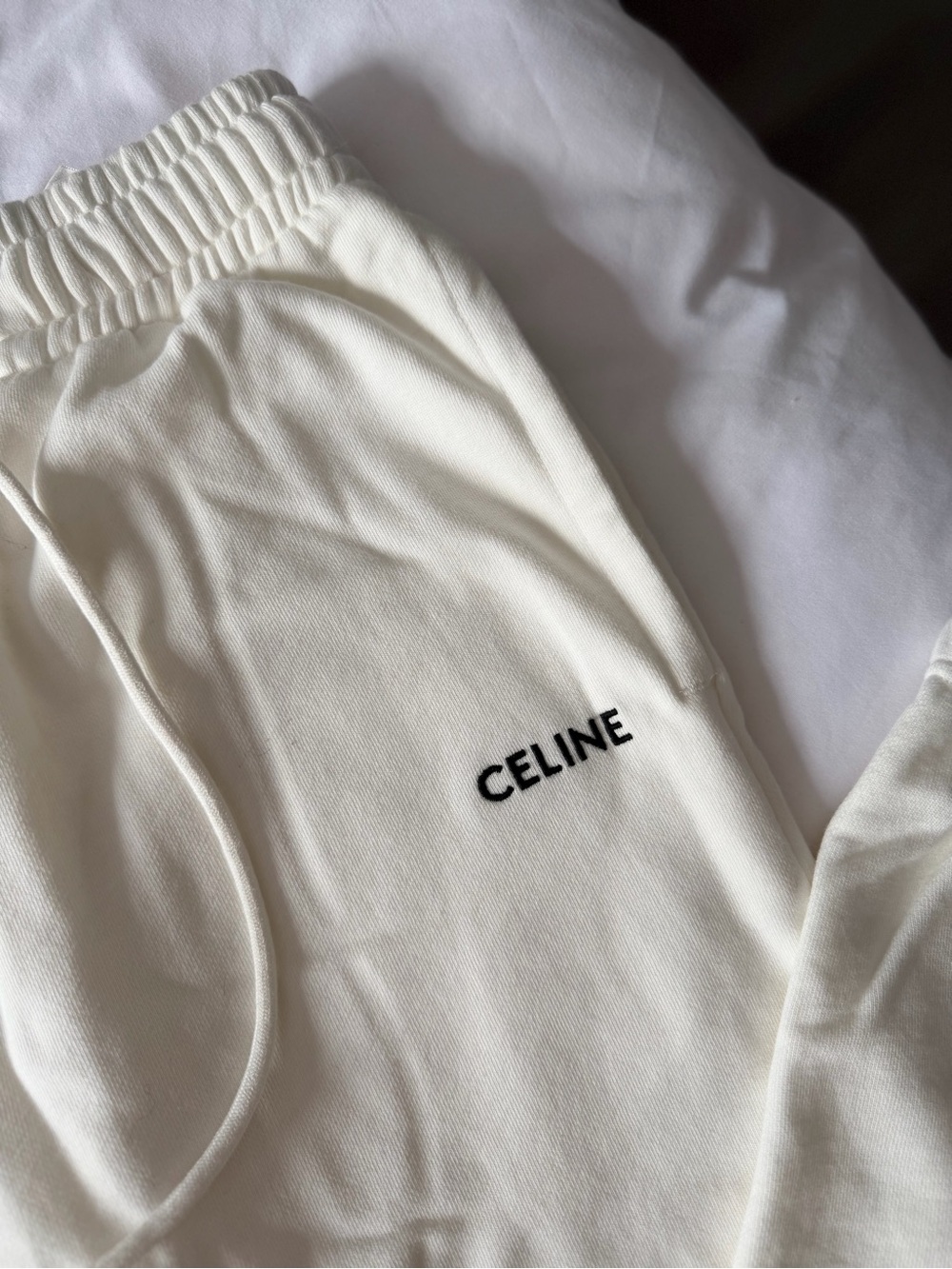 Celine Cream Drawstring Sweatpants - Picture 3 of 7